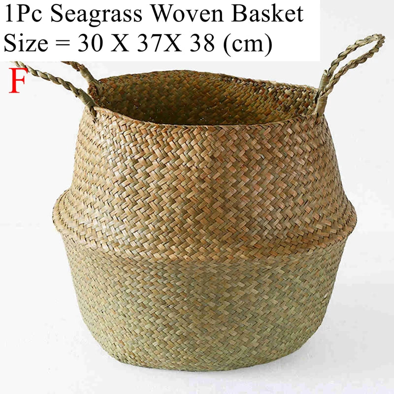 LuanQI Wicker Storage Basket Flower Baskets Potted Plant Laundry Storage Decorative Basket Rattan Flower Pot Garden Planters