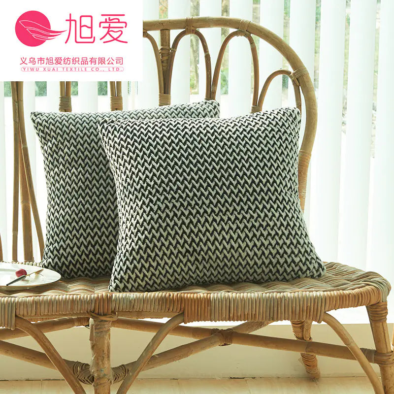 Herringbone Double-sided Plush Car and Sofa Cushion