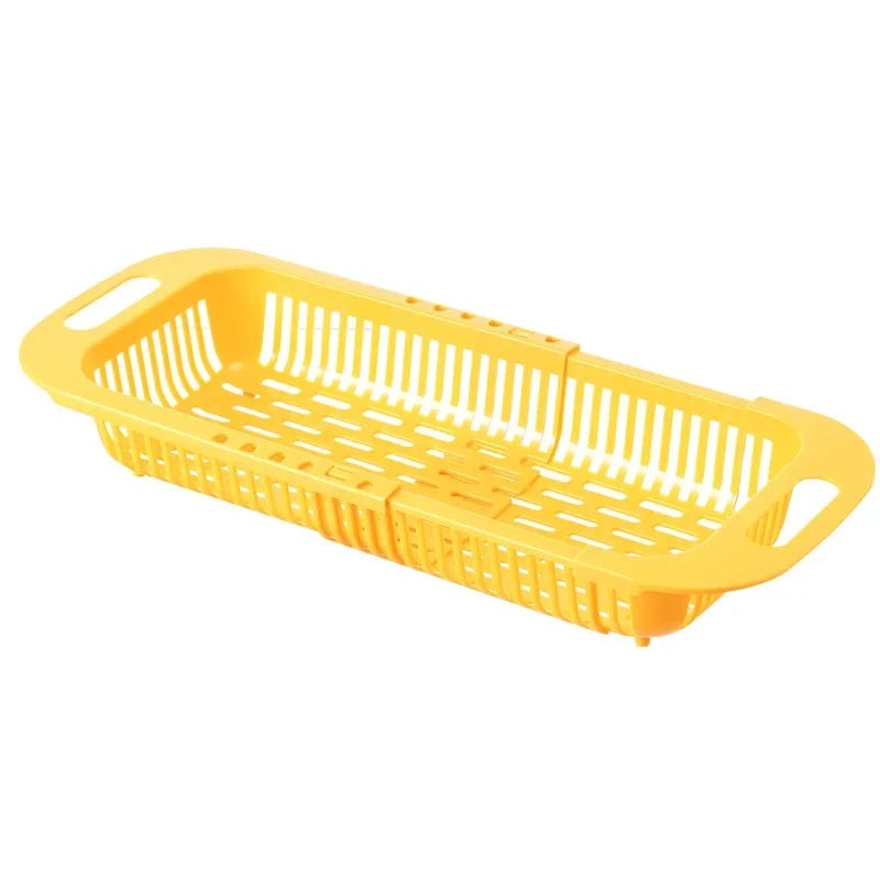 Foldable Kitchen Dish Drying Rack Stainless Steel Bowl Fruit Vegetable Dish Holder Sink Roller Organizer Basket Racks Tool