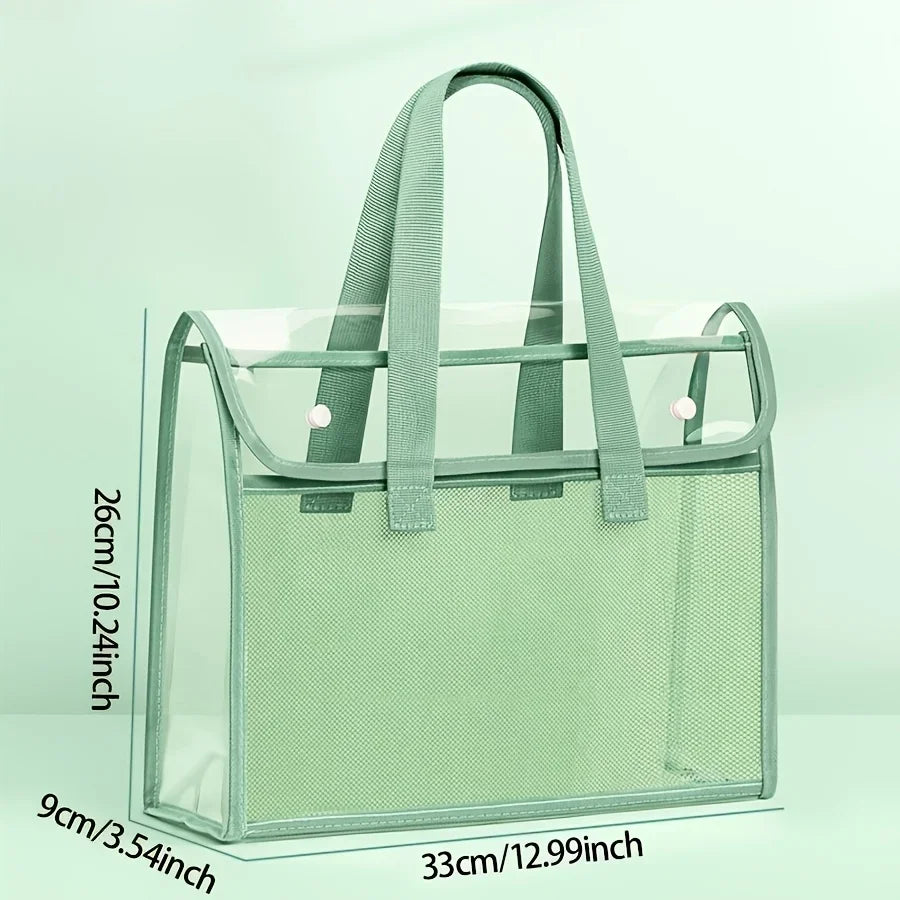 Large Capacity Portable Transparent Waterproof Expandable File Folder