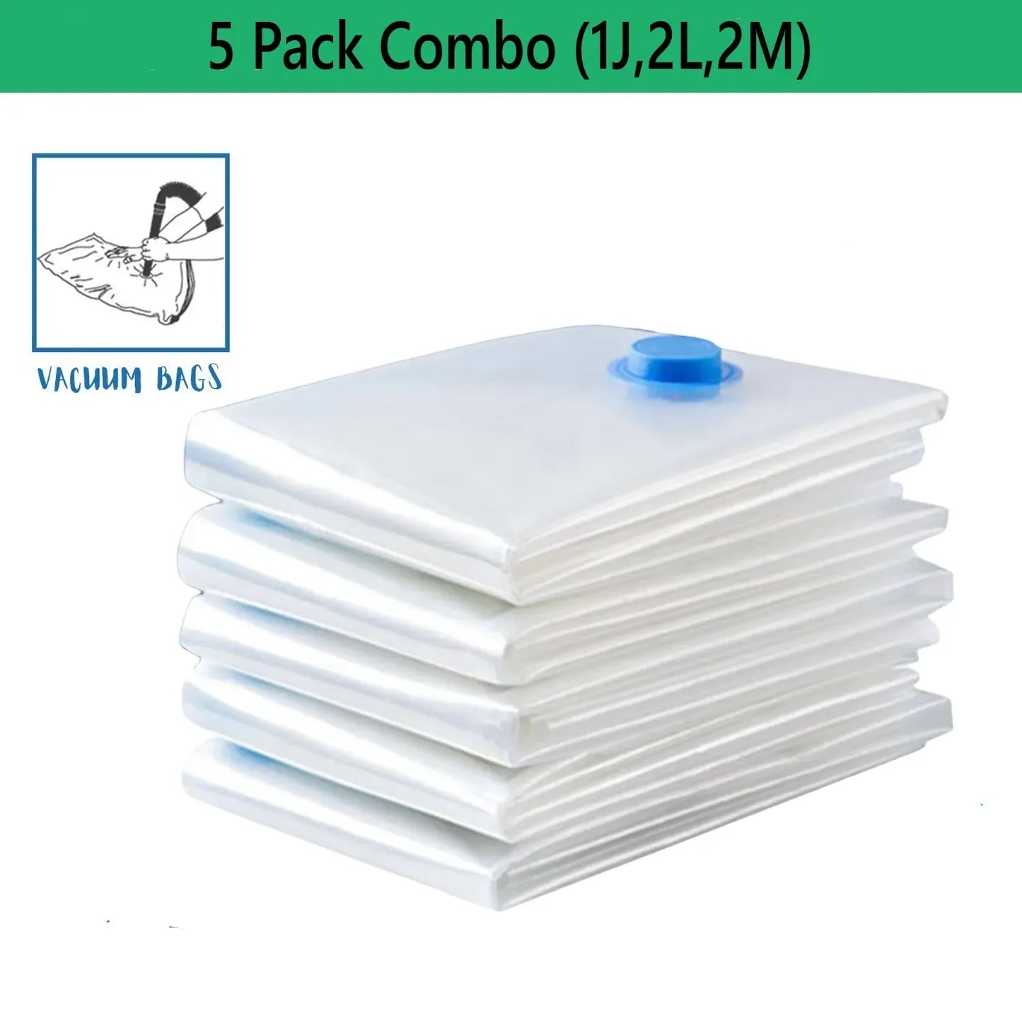 Vacuum Storage Bags, Space Saver Bags Compression for Comforters and Blankets, Sealer Clothes Travel Packing Organizer