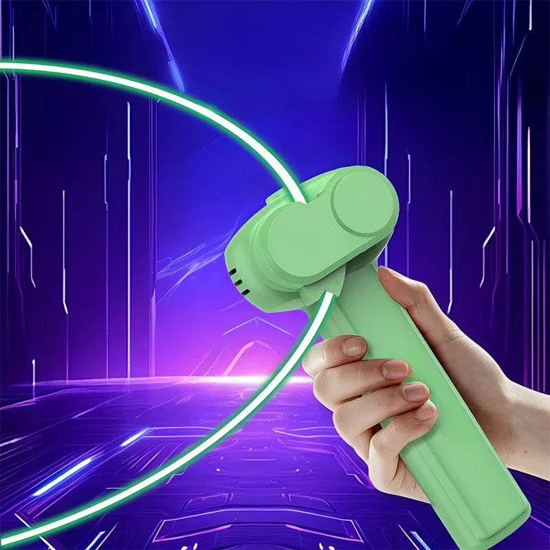 String Toy Loop Glow in The Dark Portable Rope Launcher Fidget Toy USB Electric Handheld String Cool Toy for Kids Gift
