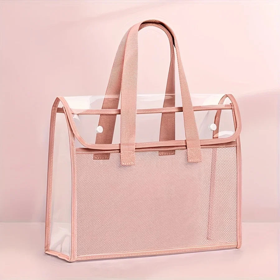 Large Capacity Portable Transparent Waterproof Expandable File Folder