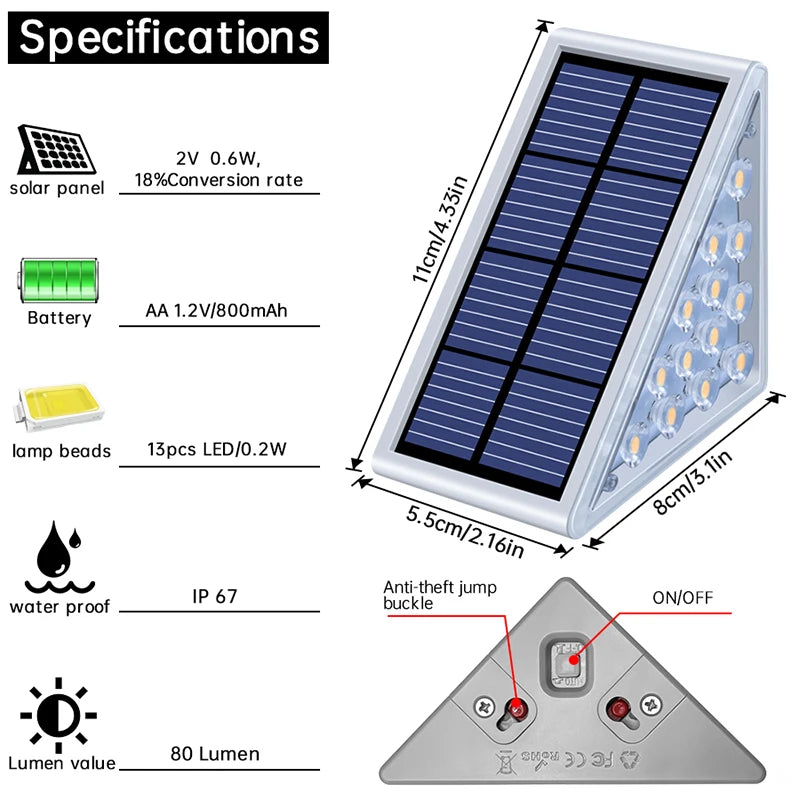 SolarGuard: Anti-Theft LED Outdoor Stair Light