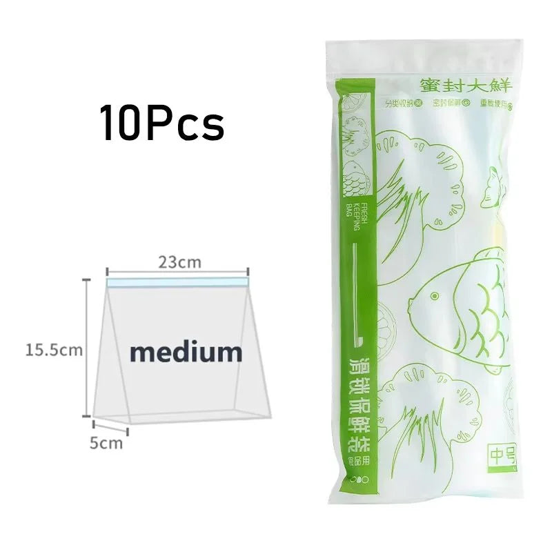 Reusable Storage Bags, Zipper Lock Bags, Food Grade Transparent Storage Bags