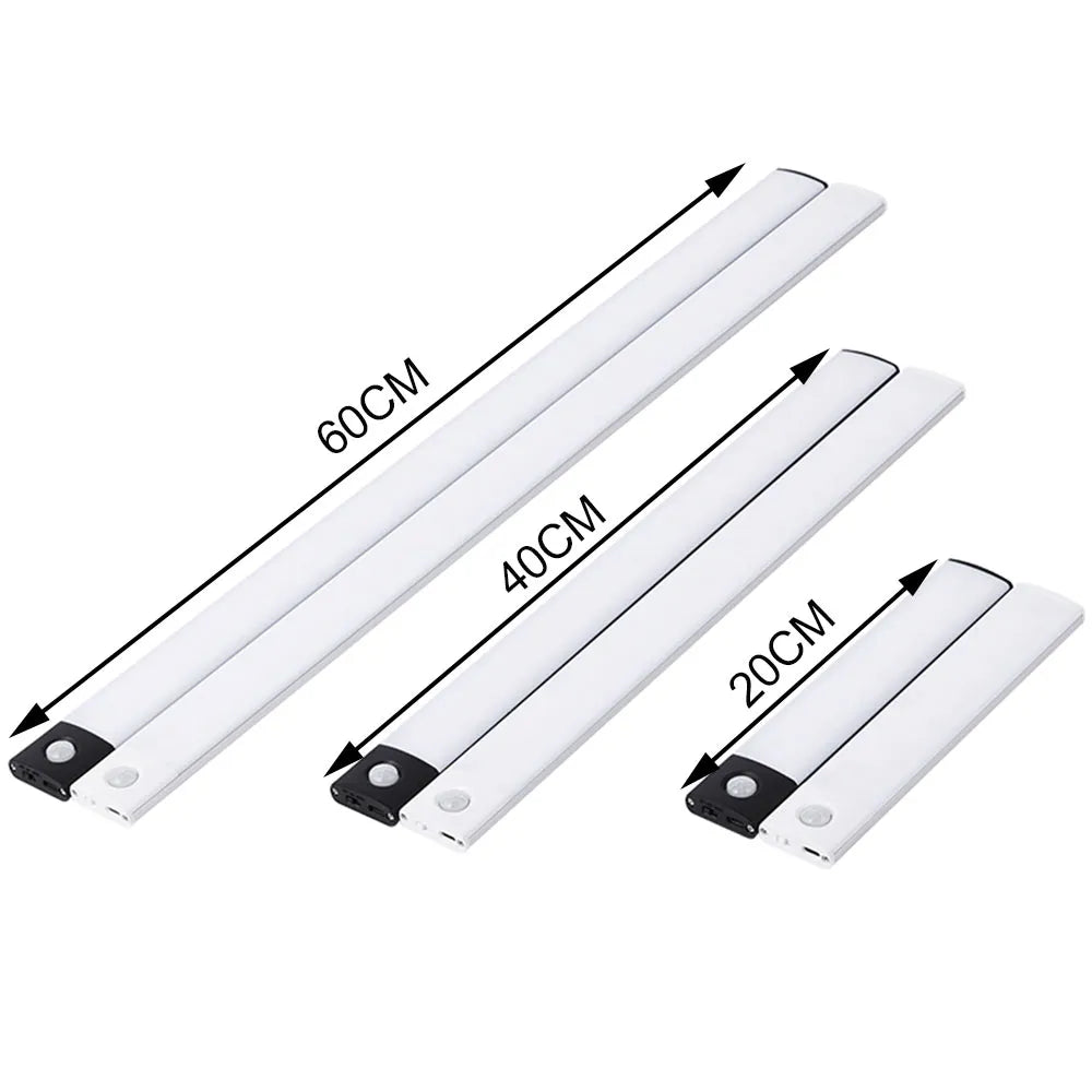 Motion Sensor Light Wireless LED Night Light USB Rechargeable Night Lamp Cabinet Wardrobe Lamp Under Backlight For Kitchen