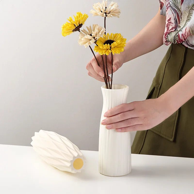 Modern Plastic Flower Vase Nordic Home Decoration