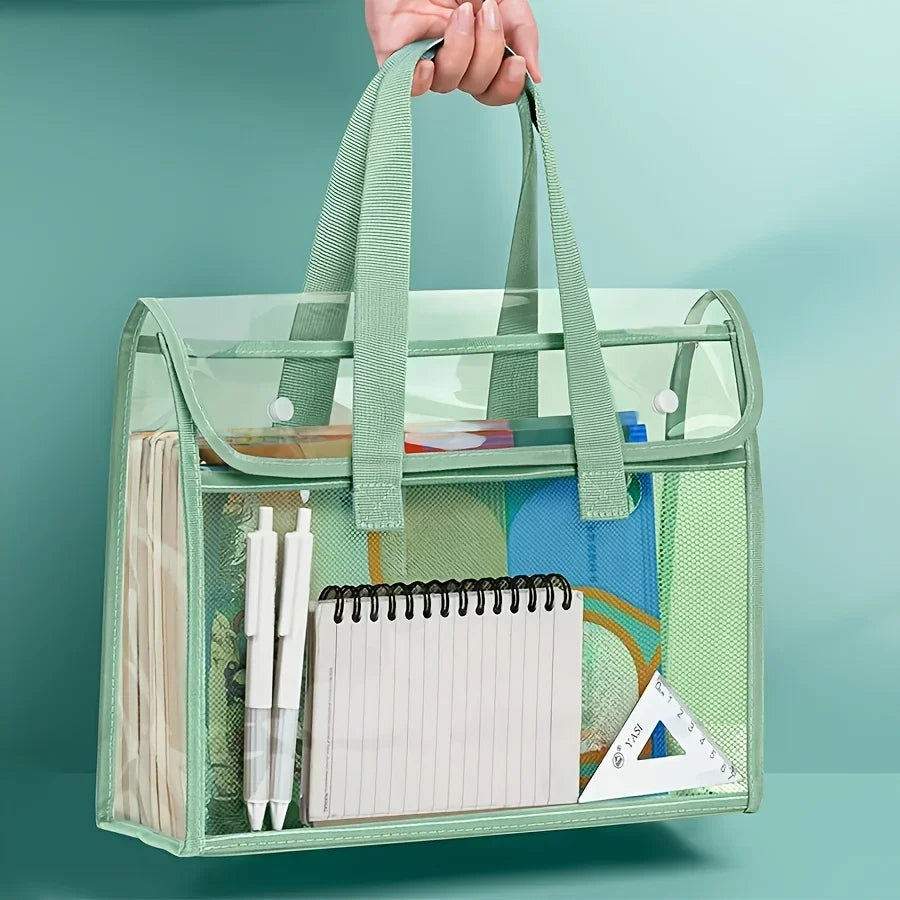 Large Capacity Portable Transparent Waterproof Expandable File Folder
