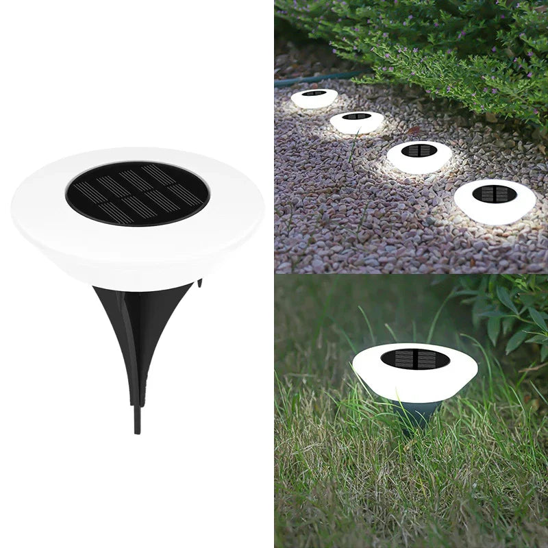 1/4PCS Solar Lights, Outdoors Lamp, 360° LED Floor Lights Waterproof with On/Off for Garden, Yard, Driveway, Patio, Lawn 1/4Pack