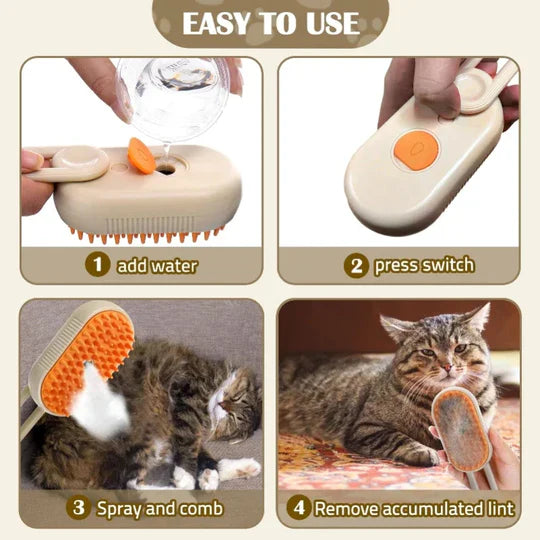 Pet Steam Brush - No More Fur Anywhere