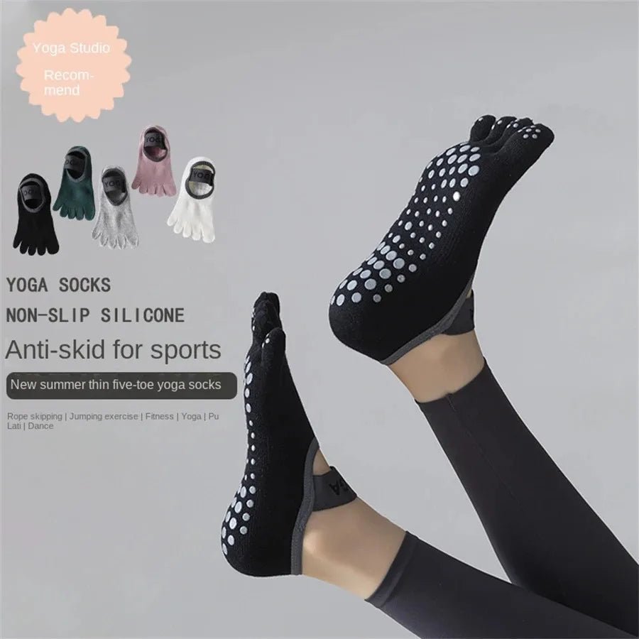 Knit Yoga Socks for Women — Breathable Toe-Separating Comfort
