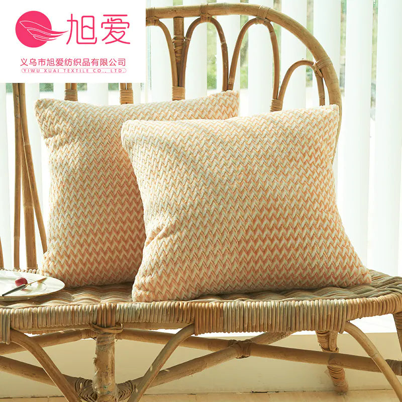 Herringbone Double-sided Plush Car and Sofa Cushion