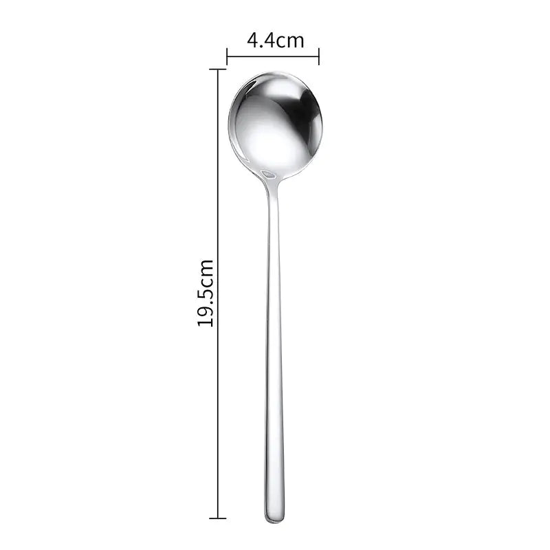 Creative Long Handle Stainless Steel Spoon for Desserts