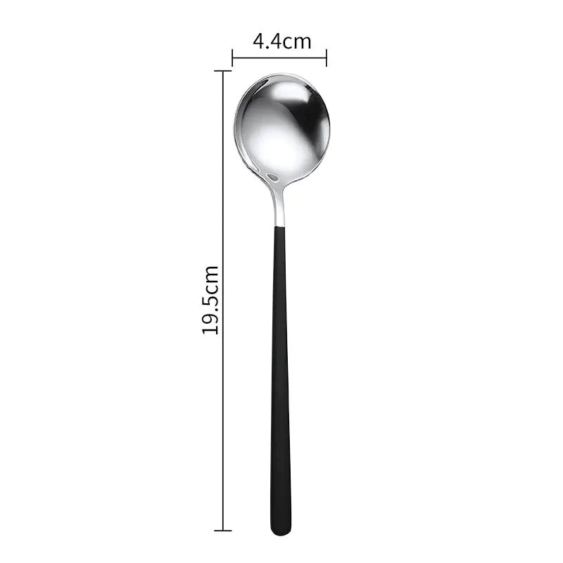 Creative Long Handle Stainless Steel Spoon for Desserts
