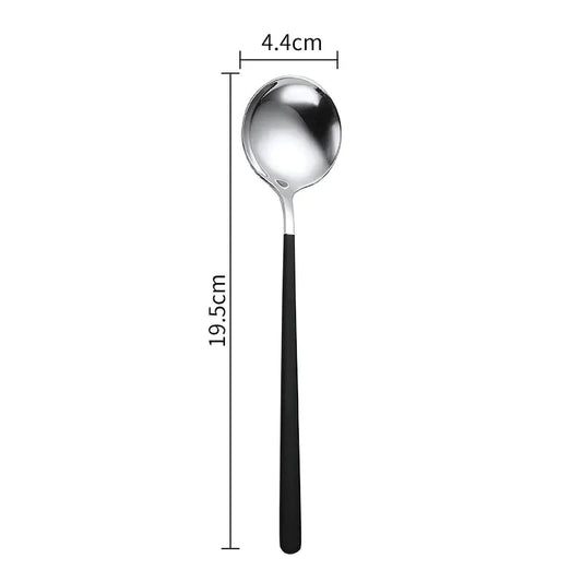 Creative Long Handle Stainless Steel Spoon for Desserts