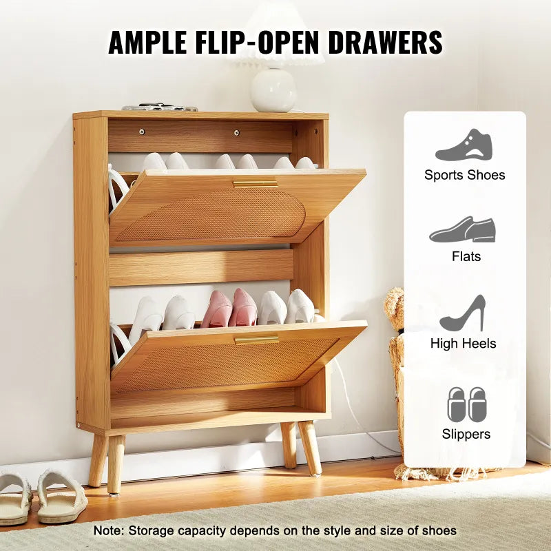 VEVOR Shoe Cabinet with 2 Flip Drawers – Stylish and Functional Shoe Storage