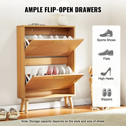 VEVOR Shoe Cabinet with 2 Flip Drawers – Stylish and Functional Shoe Storage