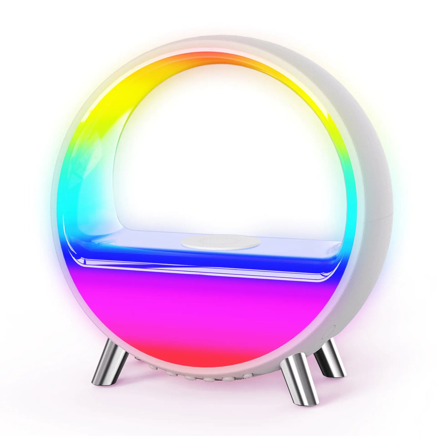 Wireless Charging Wake-Up Light Alarm Clock with Bluetooth Speaker