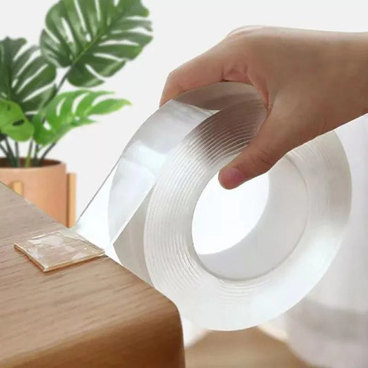 Nano Tape Double-Sided | Transparent, Reusable & Waterproof Adhesive – 1/2/3/5M | Kitchen & Bathroom Essential