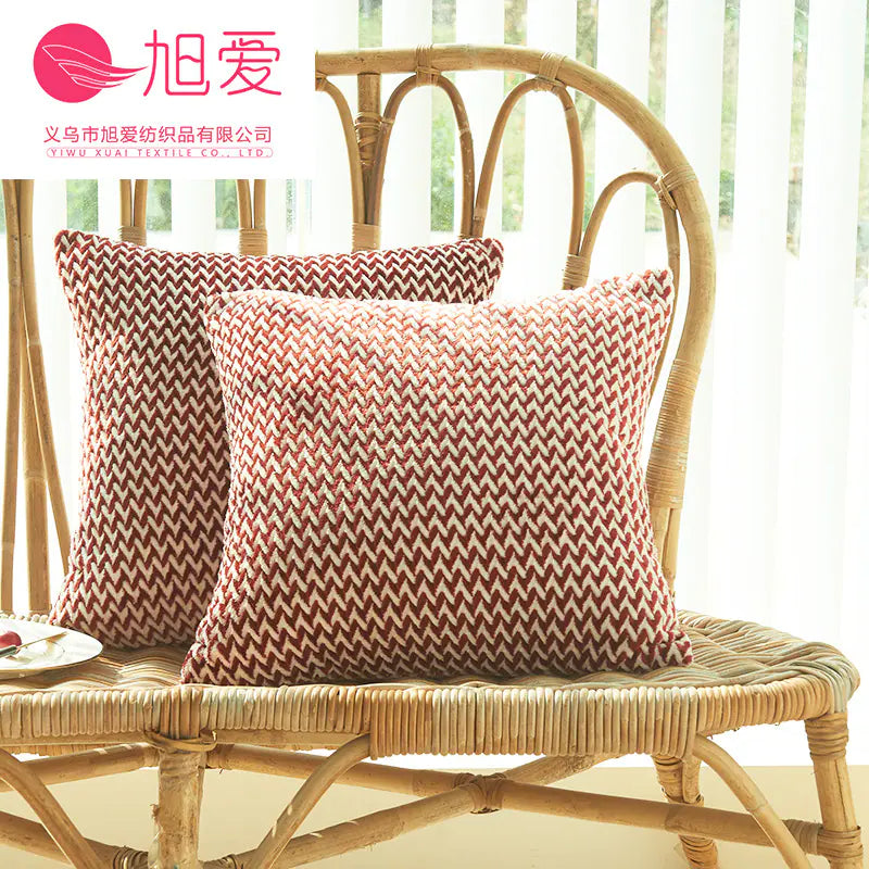 Herringbone Double-sided Plush Car and Sofa Cushion