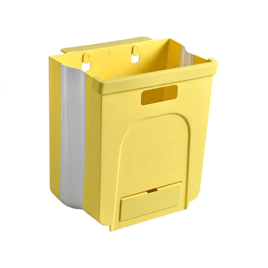 Large Wall-Mounted Folding Trash Can for Home Use