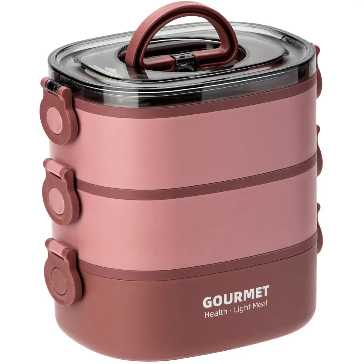 2000ML Portable 3 Layer Lunch Box - Leakproof Microwavable Food Container