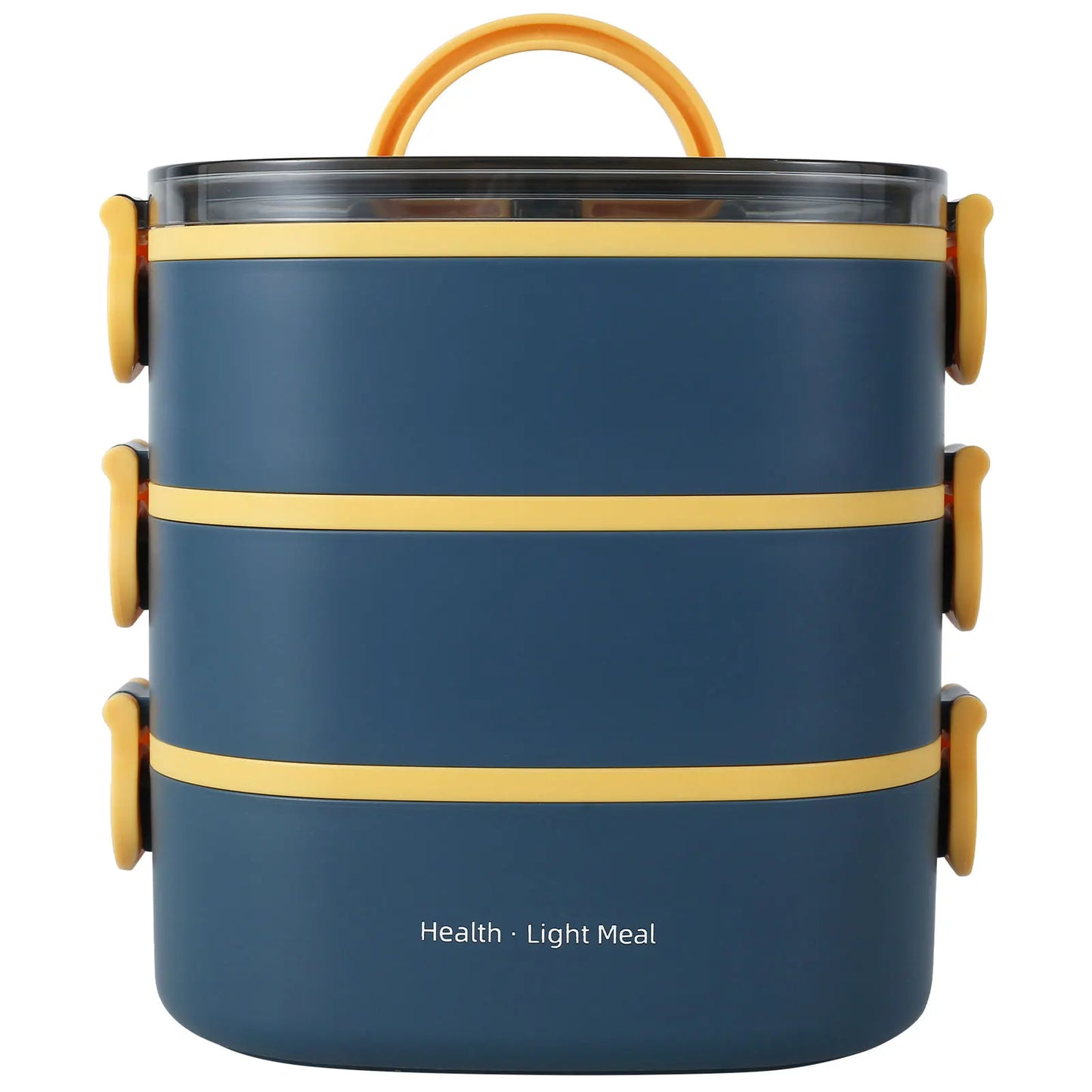 2000ML Portable 3 Layer Lunch Box - Leakproof Microwavable Food Container