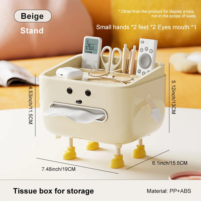 UFORU back to school Paper towel box Household living room bedroom bedside  multi-function Student Dorm Desktop organizer box