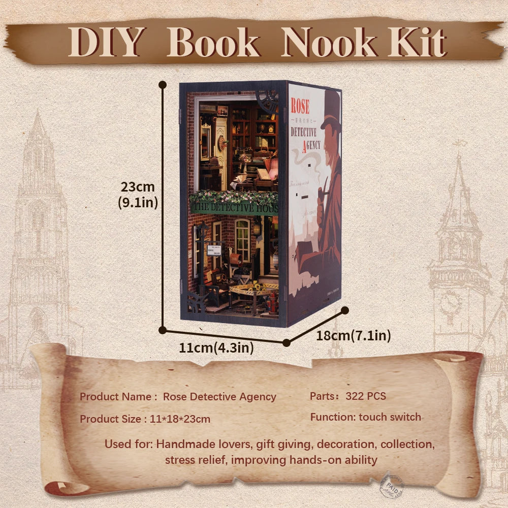 DIY 3D Wooden Puzzle Booknook - Build Your Own Enchanted Bookend!