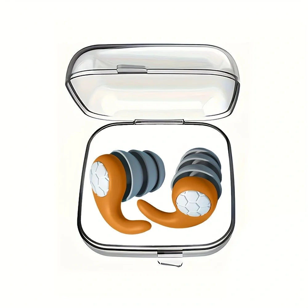 Soft Silicone Earplugs with Noise Cancellation