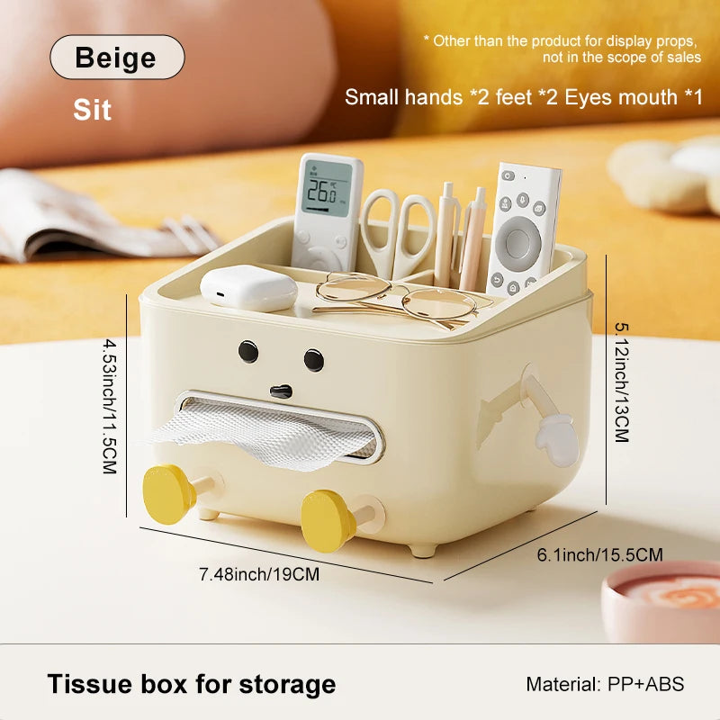 UFORU back to school Paper towel box Household living room bedroom bedside  multi-function Student Dorm Desktop organizer box