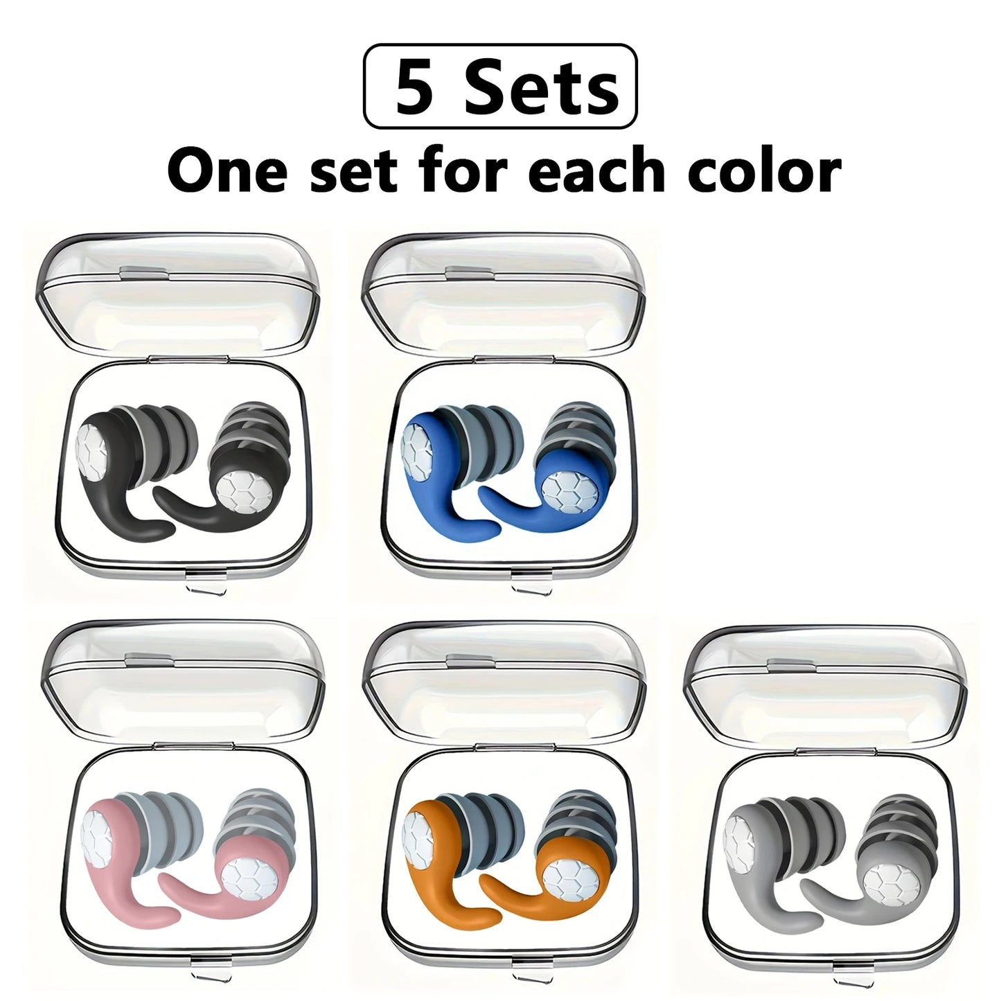 Soft Silicone Earplugs with Noise Cancellation