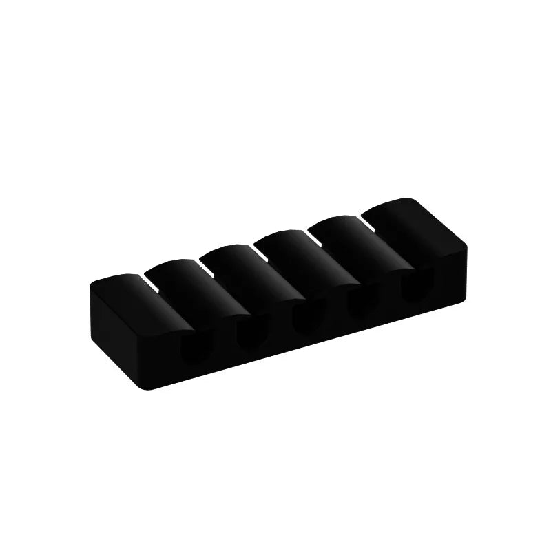 Cable Clip Cord Organizer Black Cable Management Cord Clip Silicone Self-Adhesive Charger Cord Clip for Bedside Table Compartmen