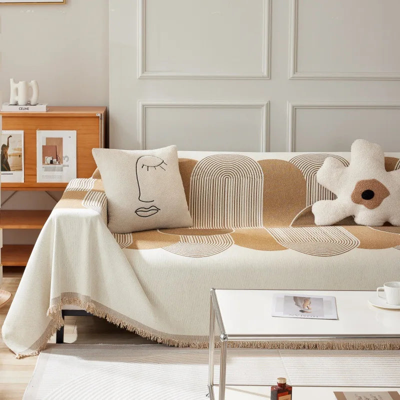 Nordic Tassel Throw Blanket Sofa Cover