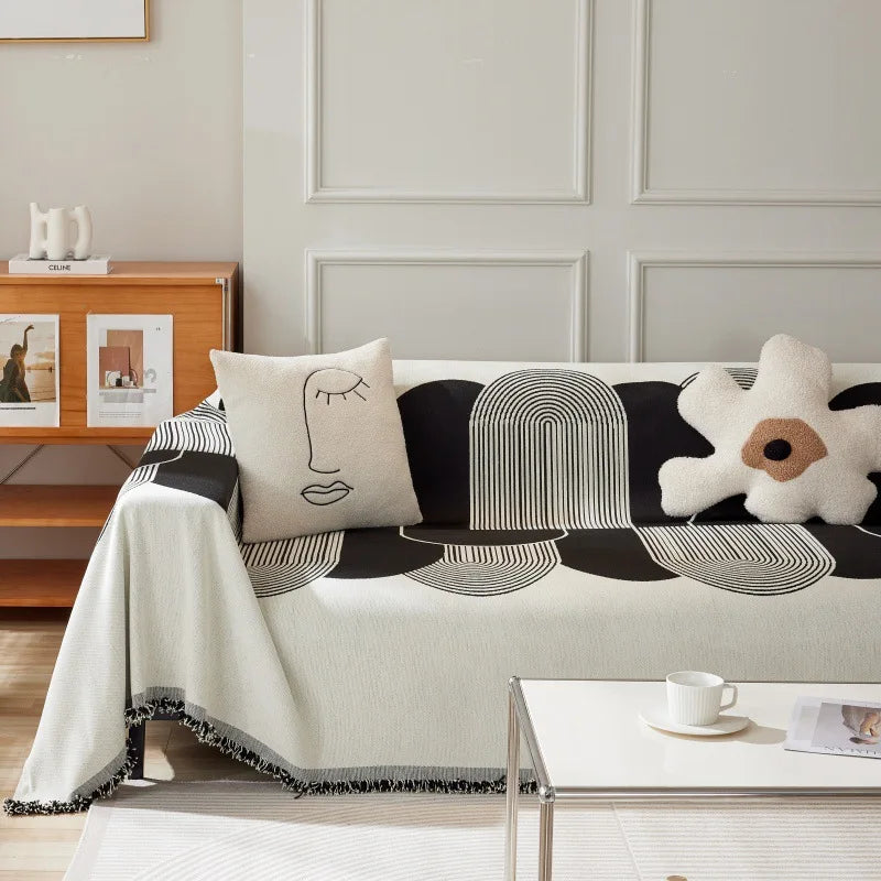 Nordic Tassel Throw Blanket Sofa Cover