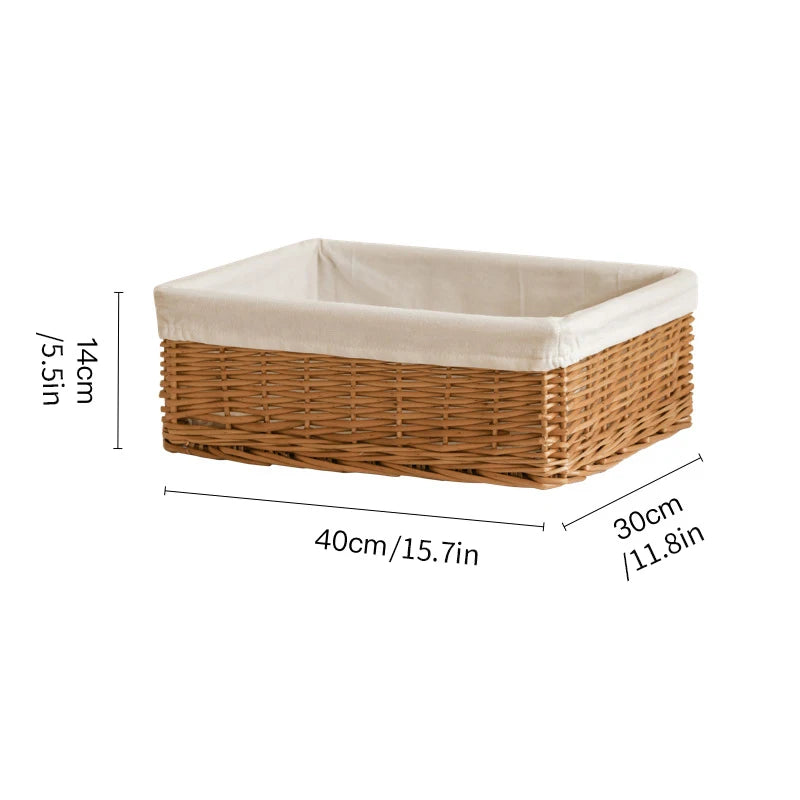 Ins Storage Basket Sundries Organization Cosmetics Snack Storage Box  Desktop Decorative Container Home Organizer Supplies