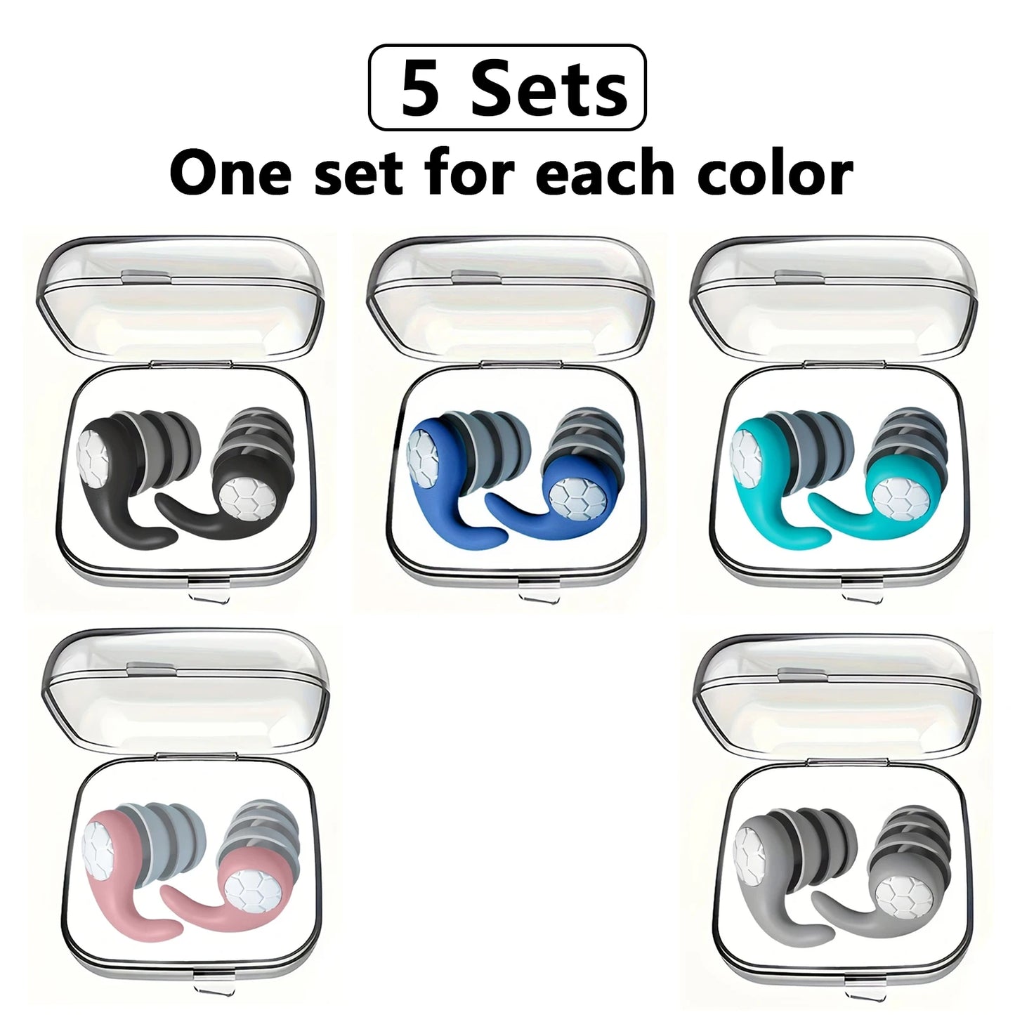 Soft Silicone Earplugs with Noise Cancellation