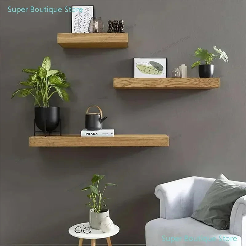 Wood Floating Wall Shelves Magic Flap Hidden Shelf with Secret Compartment Wall-mounted Storage Wood Furniture Storage Box