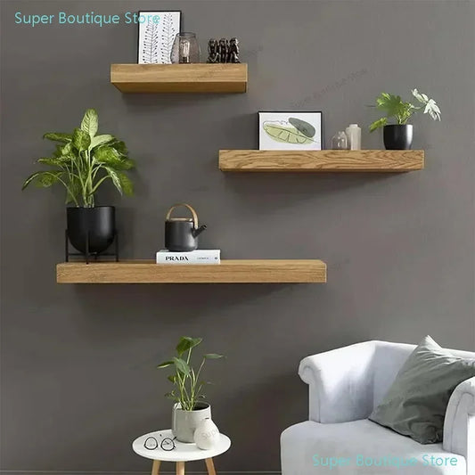 Wood Floating Wall Shelves Magic Flap Hidden Shelf with Secret Compartment Wall-mounted Storage Wood Furniture Storage Box