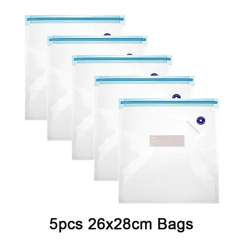 Reusable Vacuum Food Storage Zipper Bags Set Electric Handheld Vacuum Sealer USB