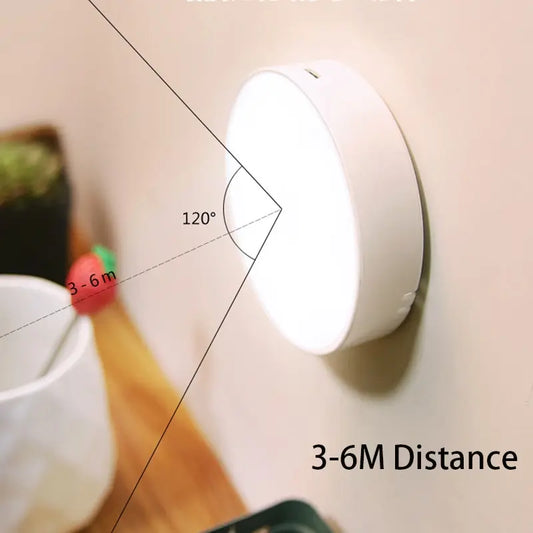EMESA HOME PIR Motion Sensor LED Night Light – USB Rechargeable Wireless Lamp for Cabinet, Wardrobe, Staircase, Closet, Kitchen