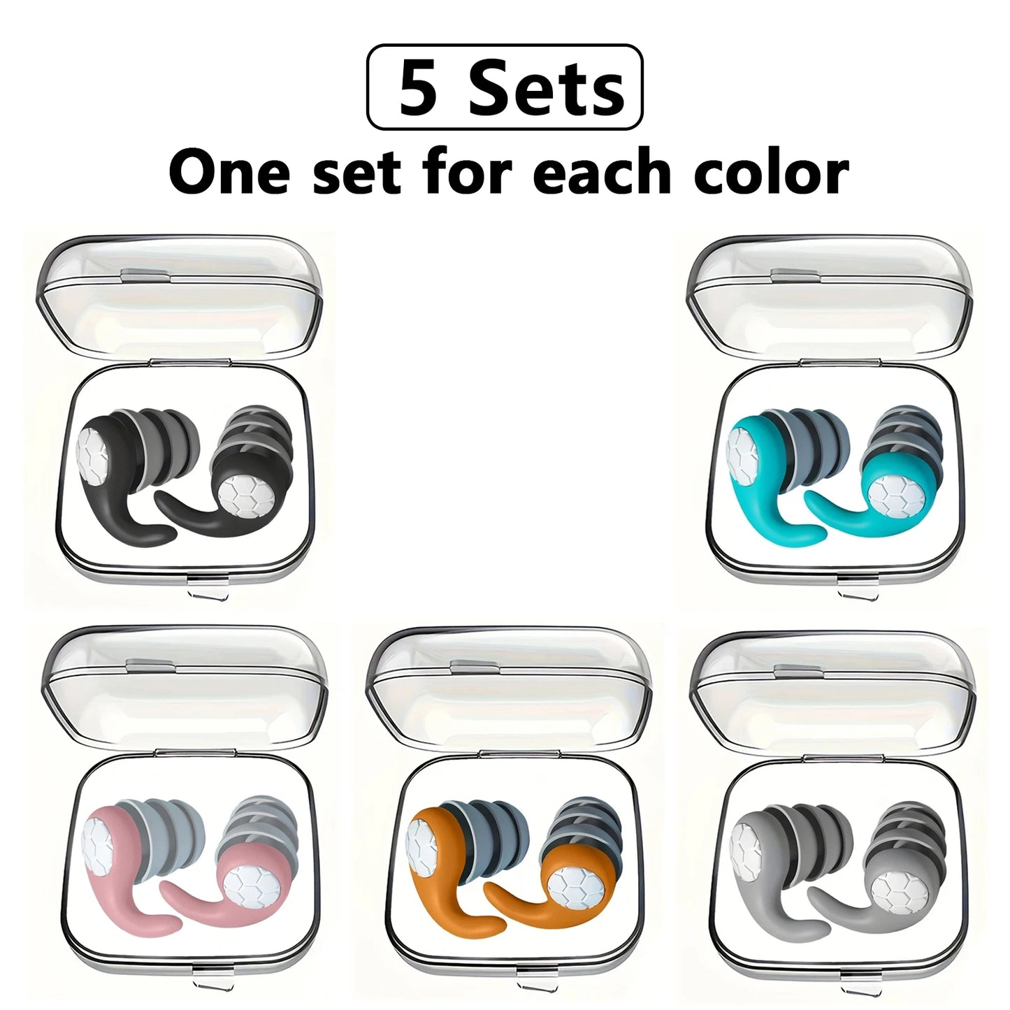 Soft Silicone Earplugs with Noise Cancellation
