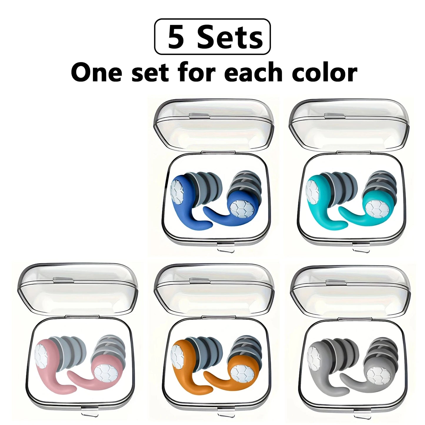 Soft Silicone Earplugs with Noise Cancellation