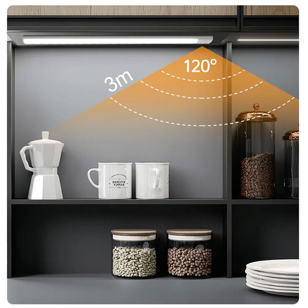 Motion Sensor Light Wireless LED Night Light USB Rechargeable Night Lamp Cabinet Wardrobe Lamp Under Backlight For Kitchen