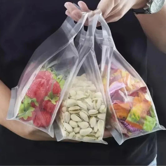 5pcs Reusable Leakproof Food Storage Bags For Nut Grain Vegetable Fruit And Snack Kitchen Organizer Storage Containers