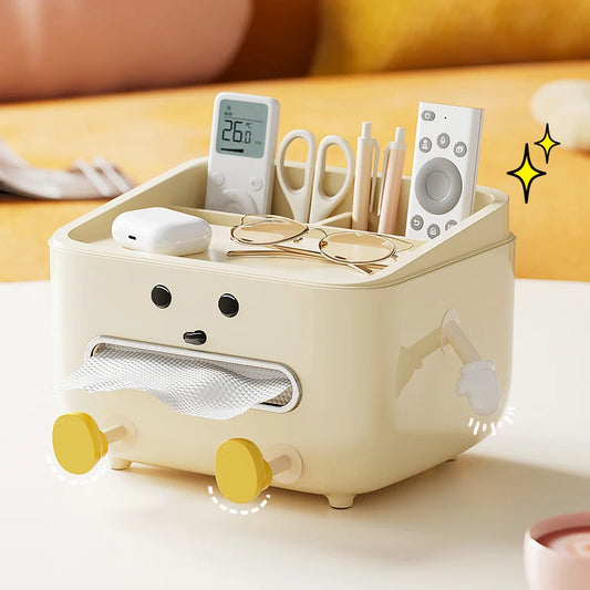 UFORU back to school Paper towel box Household living room bedroom bedside  multi-function Student Dorm Desktop organizer box