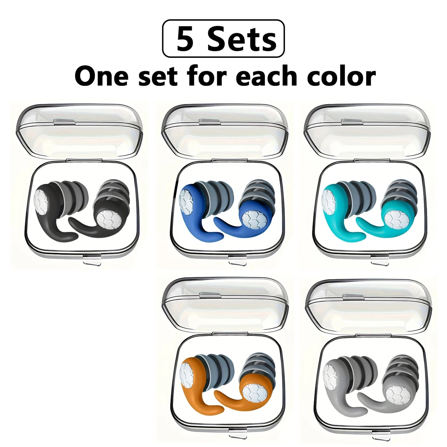 Soft Silicone Earplugs with Noise Cancellation