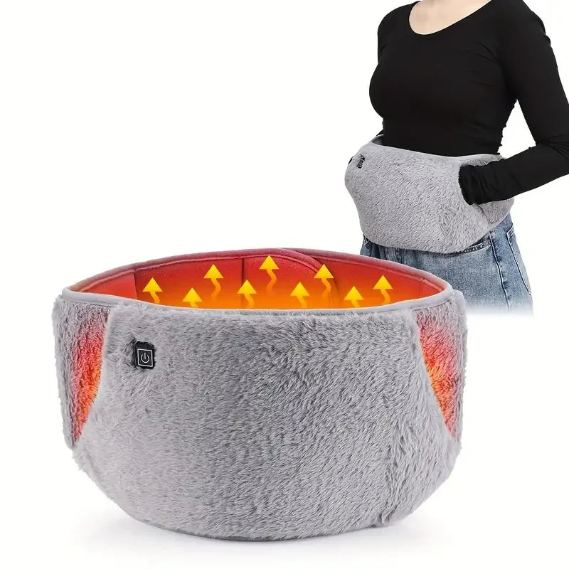 Heat Lumbar Heated Pad Back Support USB Electric Heating Belt Waist Brace Protector Band Warmer Belly Thermal Health