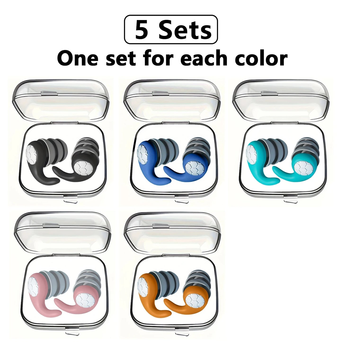Soft Silicone Earplugs with Noise Cancellation