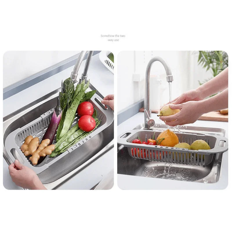 Foldable Kitchen Dish Drying Rack Stainless Steel Bowl Fruit Vegetable Dish Holder Sink Roller Organizer Basket Racks Tool